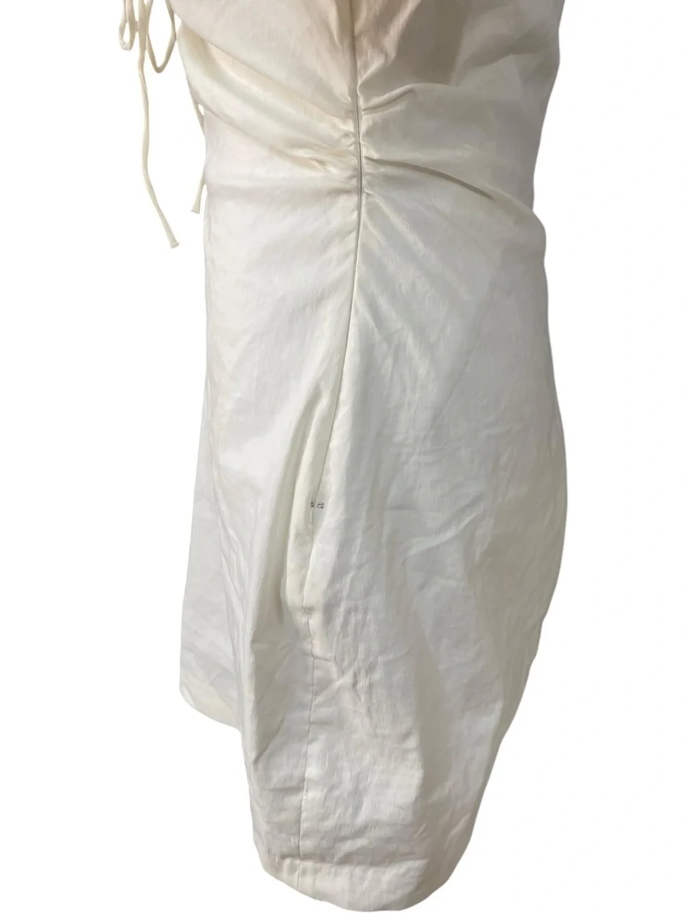 Zara Linen Blend Cut-Out Mini Dress White